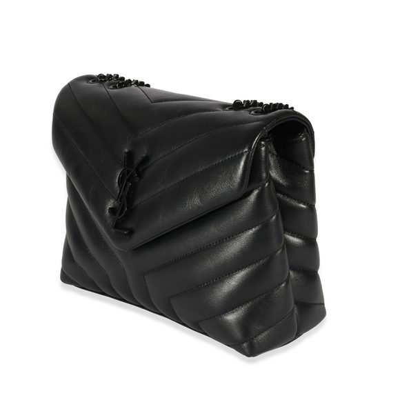 Saint Laurent Black Leather Small Loulou - Picture 2 of 8